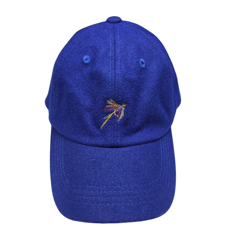Orvis Wool Blend Fly Fishing Hat Mens Blue Adjustable Strapback Cap OSFA